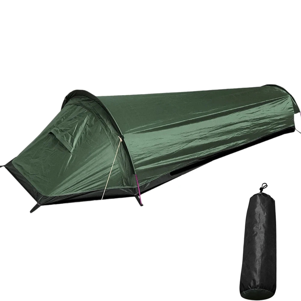 Backpacking Tent Outdoor Hiking Camping Sleeping Bag Tent Waterproof Lightweight Single Person Tent Camping Swag