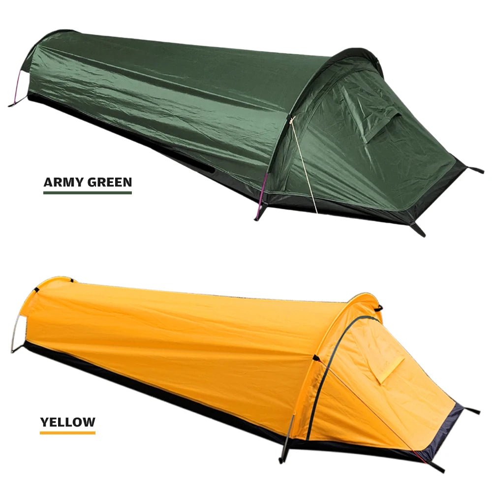 Backpacking Tent Outdoor Hiking Camping Sleeping Bag Tent Waterproof Lightweight Single Person Tent Camping Swag