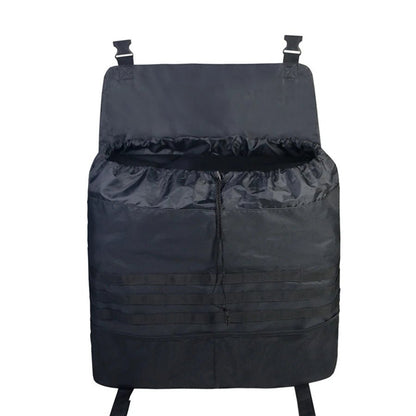 Black Khaki Large Capacity Outdoors Spare Tire Tool Storage Bag Trash Bag SUV Trunk Organizer for Outdoor Off-Road Recovery Gear Spare Tyre Storage