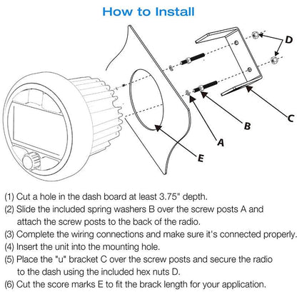 Boat Radio MP5 Marine Source Media Player AM FM RDS Receiver MP3 Stereo MP4 Video Play Bluetooth for ATV UTV SPA RZR Marine Radio
