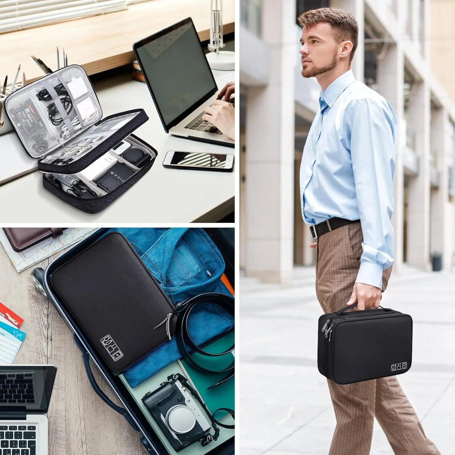 Cable Storage Bag Waterproof Digital Electronic Organizer Portable USB Data Line Charger Plug Storage Bag Travel Cable Organizer Cable Storage Bag