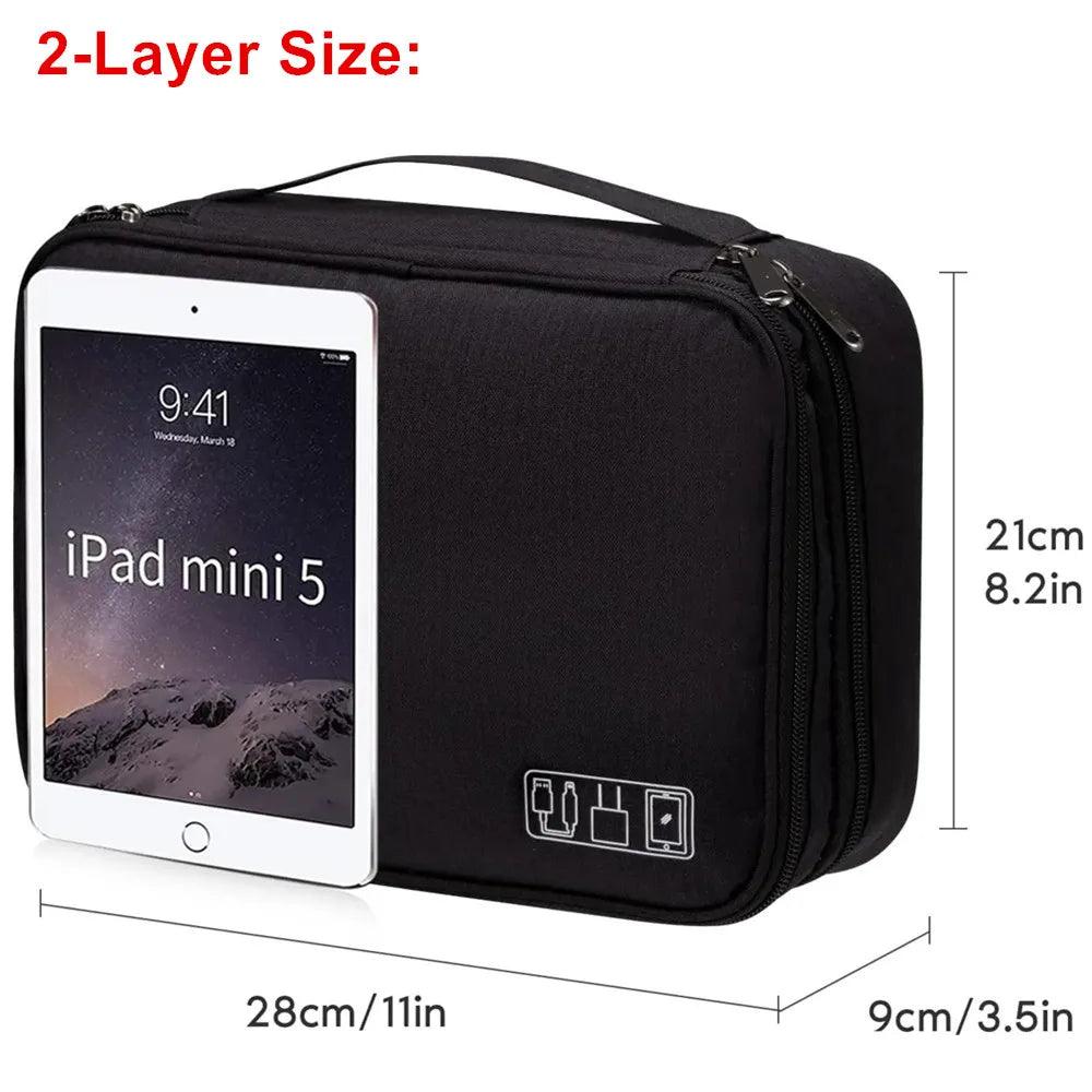 Cable Storage Bag Waterproof Digital Electronic Organizer Portable USB Data Line Charger Plug Storage Bag Travel Cable Organizer Cable Storage Bag