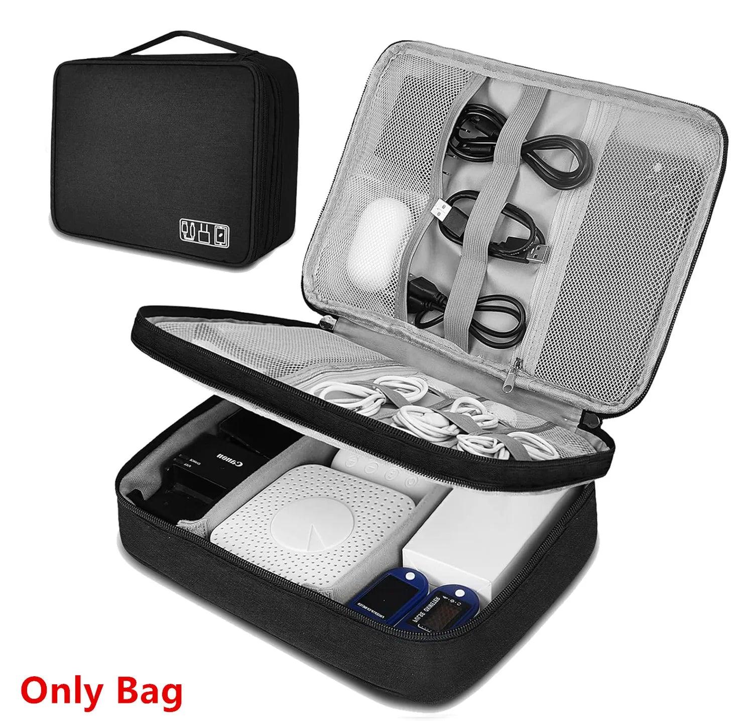 Cable Storage Bag Waterproof Digital Electronic Organizer Portable USB Data Line Charger Plug Storage Bag Travel Cable Organizer Cable Storage Bag