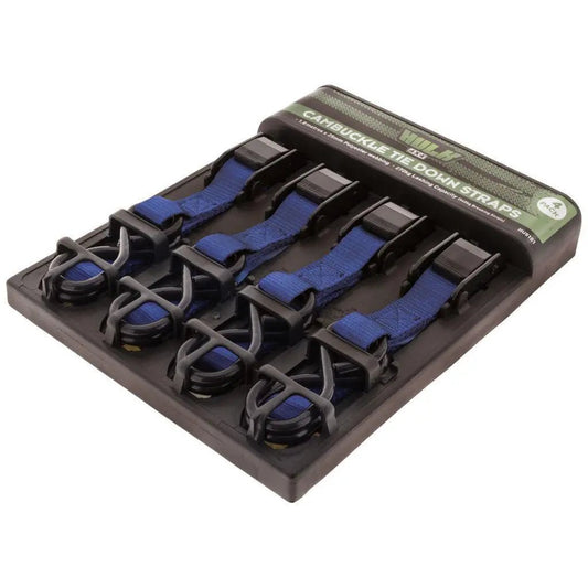 Cambuckle Tiedown Straps (4PK) - Tie Down Straps - Hulk 4x4