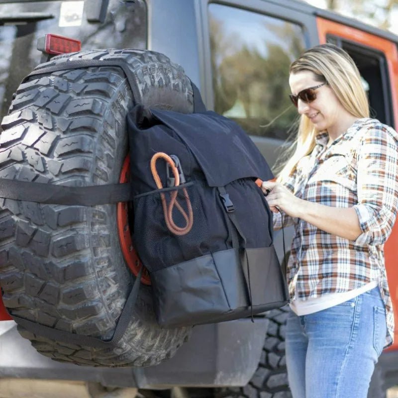 Car Spare Tire Garbage Bag Tool Storage Bag Spare Tire Hanging Bag Desert Off-road Spare Tire Storage Bag for Trucks and SUVs Spare Tyre Storage
