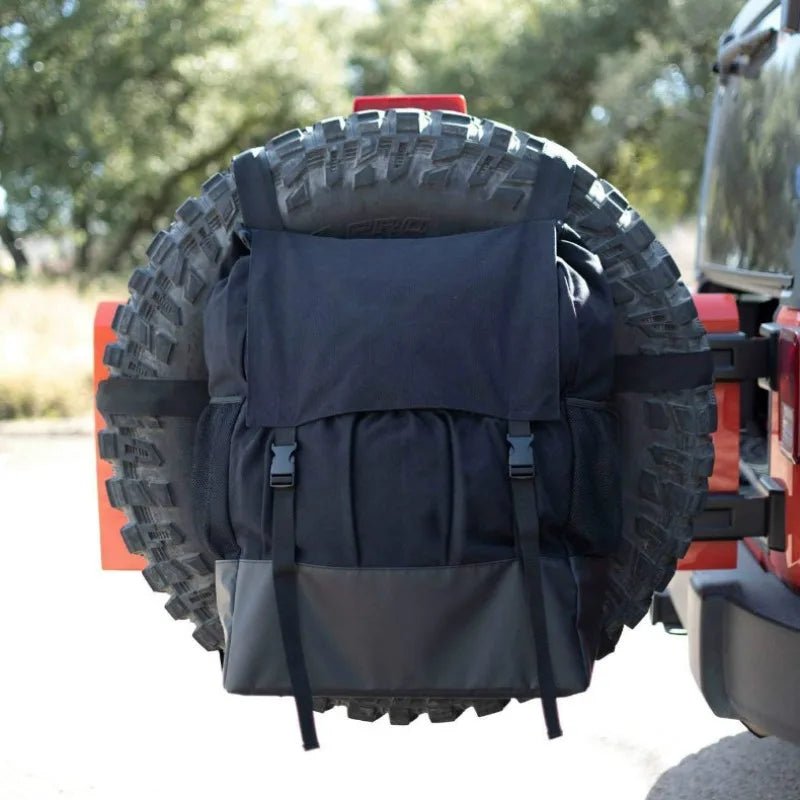 Car Spare Tire Garbage Bag Tool Storage Bag Spare Tire Hanging Bag Desert Off-road Spare Tire Storage Bag for Trucks and SUVs Spare Tyre Storage