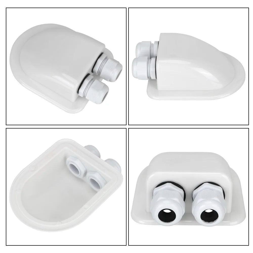 Caravan Solar Car Junction Box Cable Entry Gland Box Roof Wire Entry Cable Connector Holder Dual Hole Solar Accessory