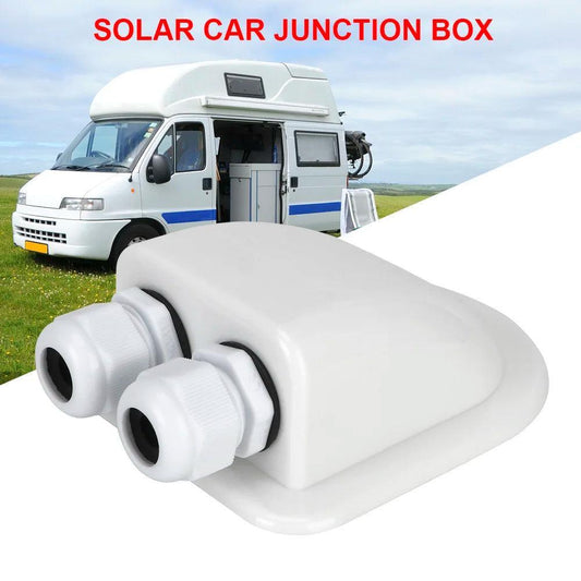 Caravan Solar Car Junction Box Cable Entry Gland Box Roof Wire Entry Cable Connector Holder Dual Hole Solar Accessory