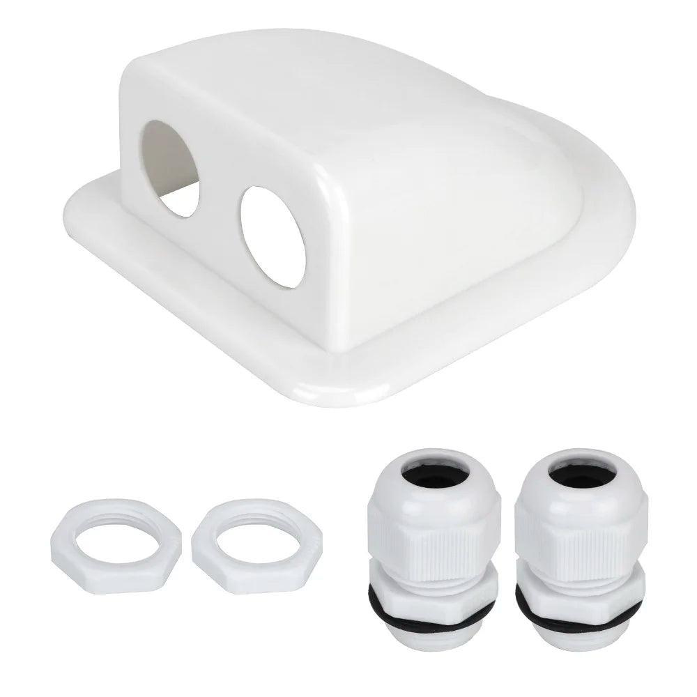 Caravan Solar Car Junction Box Cable Entry Gland Box Roof Wire Entry Cable Connector Holder Dual Hole Solar Accessory