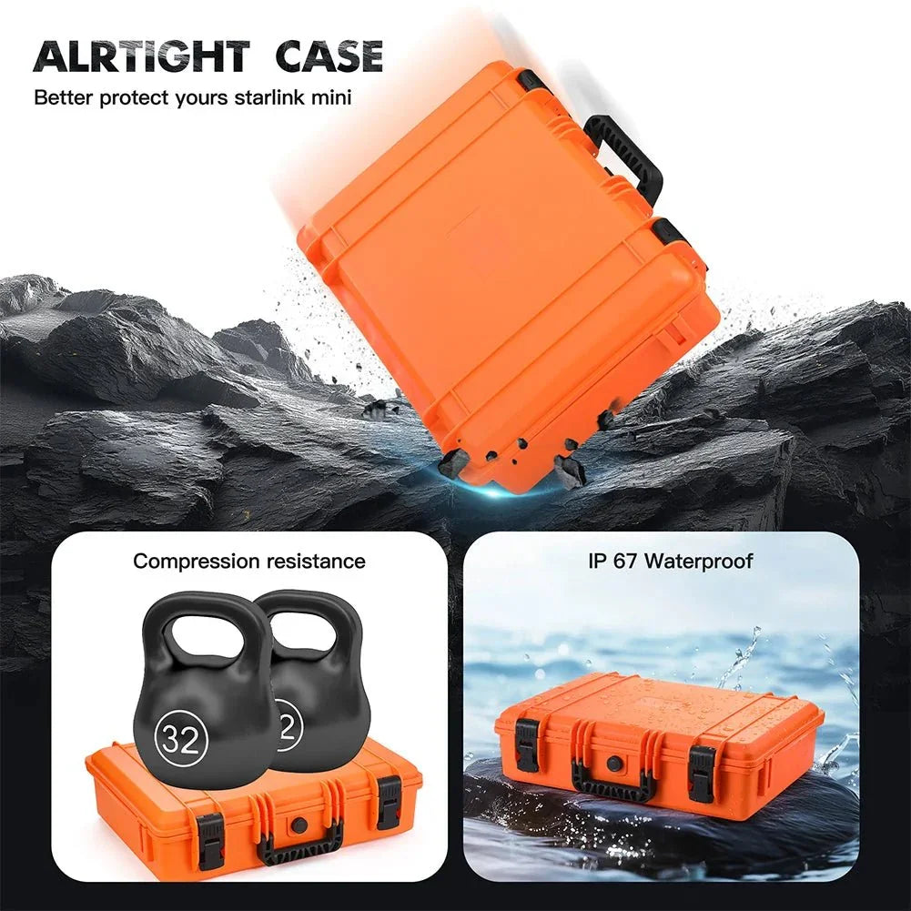 Carrying Case for StarLink Mini Kit Travel Case Waterproof Protective Case Organizer Storage Box for StarLink Mini Accessories Starlink Protection