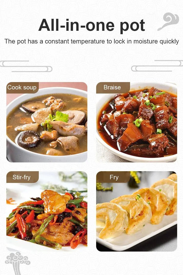 Cast Iron Pot Uncoated And Non Stick wok Casserole kitchen cooking pot cast iron skillet Cookware wok pan fry pan - Cast Iron Pot - Open Cut Off - Grid
