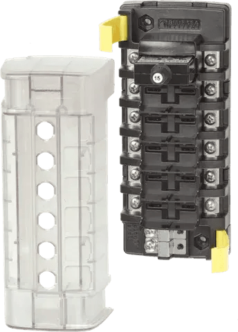 Circuit Breaker Block - 6 Independent - Fuse Box - Blue Sea