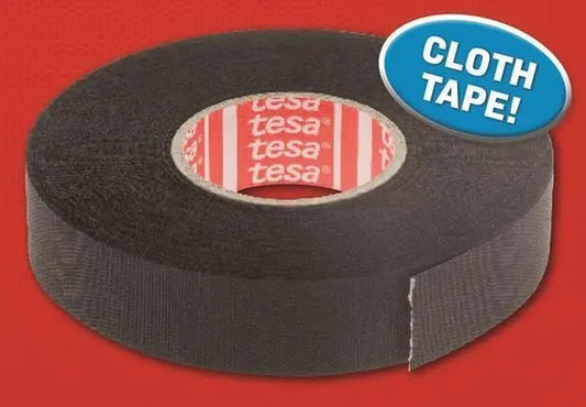 Cloth Tape 19mm x 25mm Black - Cloth Tape - Tesa