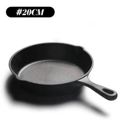 Cooking Food Natural Ingredients Fry Pan Durable Nonstick Cooking Fried Pan Seasoned Cast Iron Griddle Kitchen Cookware Pot Set - Frying Pan - Open Cut Off - Grid