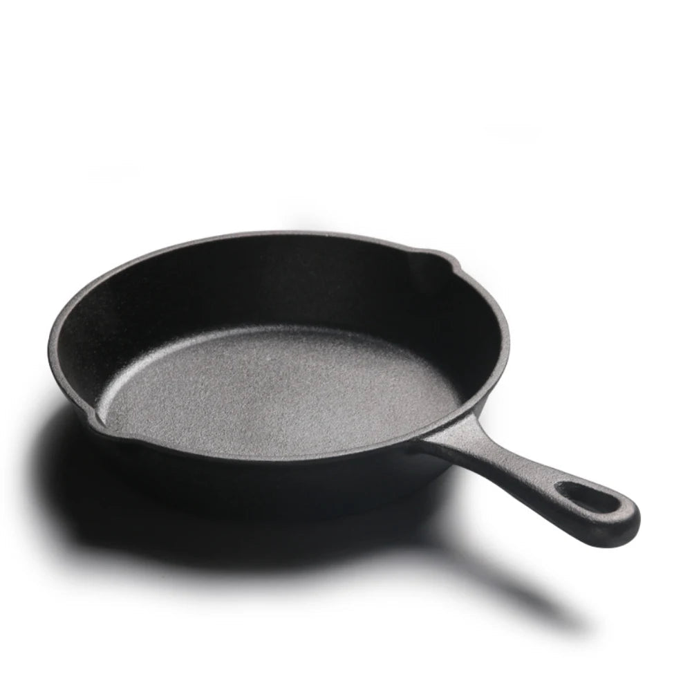 Cooking Food Natural Ingredients Fry Pan Durable Nonstick Cooking Fried Pan Seasoned Cast Iron Griddle Kitchen Cookware Pot Set - Frying Pan - Open Cut Off - Grid