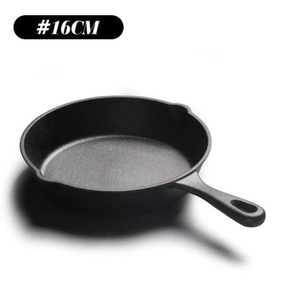 Cooking Food Natural Ingredients Fry Pan Durable Nonstick Cooking Fried Pan Seasoned Cast Iron Griddle Kitchen Cookware Pot Set - Frying Pan - Open Cut Off - Grid