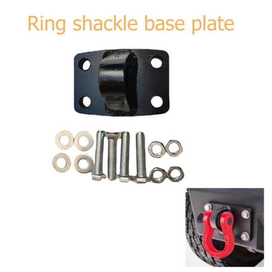 D Ring Shackle Black Base Plate For Off - Road - D Ring Shackle - Open Cut Off - Grid