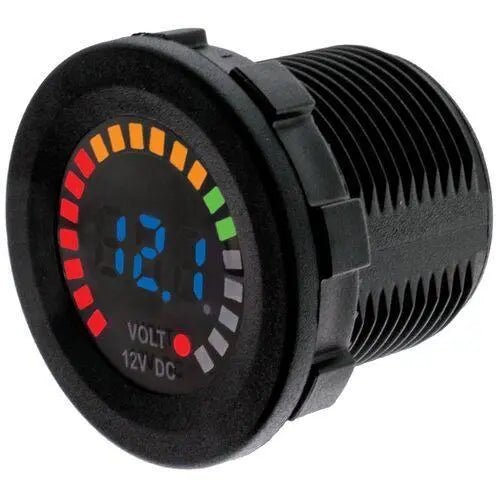 DC Voltmeter W/ Colour Indicator - Aux 12v Socket - Hulk 4x4