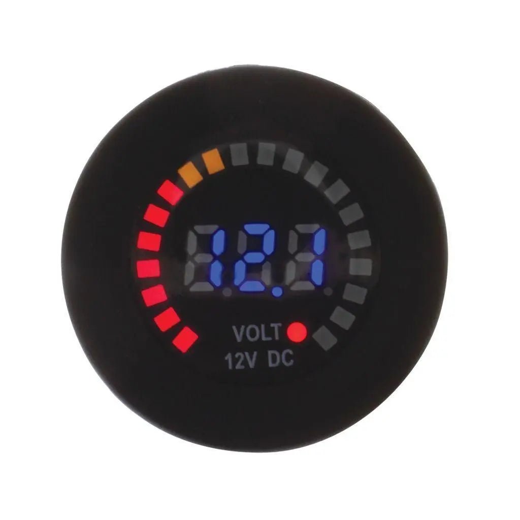 DC Voltmeter W/ Colour Indicator - Aux 12v Socket - Hulk 4x4