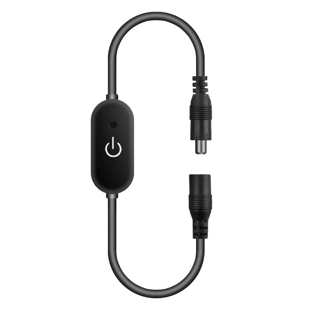 DC12V 5V 3A LED Tape Lights Touch Dimmer Switch Brightness Dimming Memory Function with DC Plug for 5050 SMD COB LED Strip Dimmer Switch