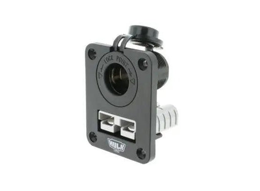 Double Flush Mount Housing + 50amp Anderson + 12v 20amp Accessory Socket - Flush Mount Accessory Panel - Hulk 4x4