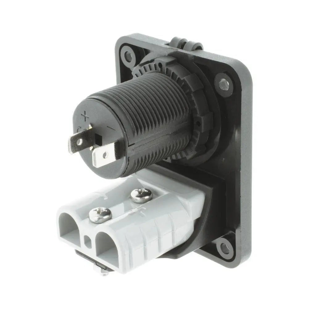 Double Flush Mount Housing W/ 50A Plug - Flush Mount Accessory Panel - Hulk 4x4