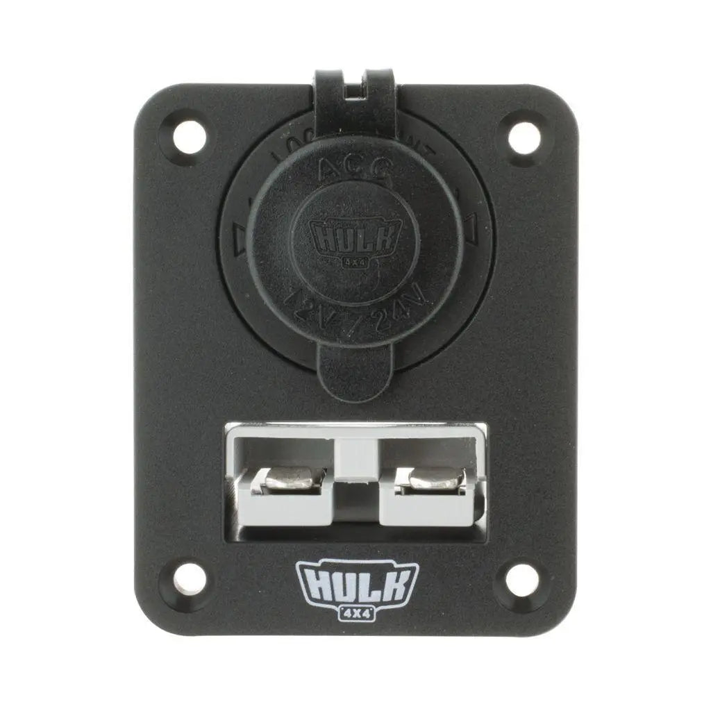 Double Flush Mount Housing W/ 50A Plug - Flush Mount Accessory Panel - Hulk 4x4