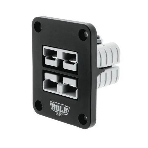 Double Flush Mount Housing W/ 50A Plugs - Flush Mount Accessory Panel - Hulk 4x4
