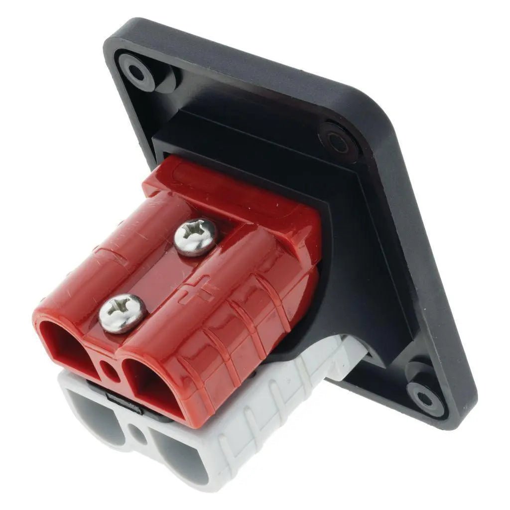 Double Flush Mount Housing W/ 50A Red & Grey Plugs - Flush Mount Accessory Panel - Hulk 4x4
