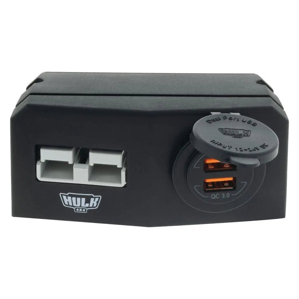 Double Surface Mount Housing W/ 50A Plug - Surface Mount Accessory Panel - Hulk 4x4
