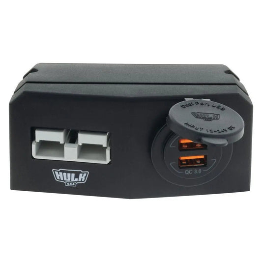 Double Surface Mount Housing W/ 50A Plug - Surface Mount Accessory Panel - Hulk 4x4