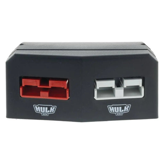 Double Surface Mount Housing W/ 50A Red & Grey Plugs - Surface Mount Accessory Panel - Hulk 4x4