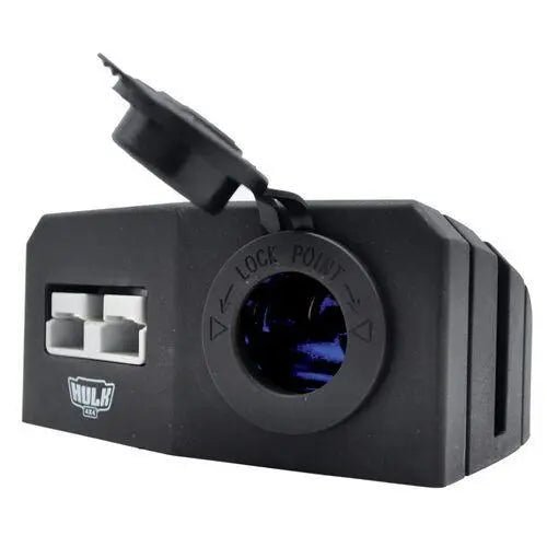 Double Surface Mount Housing With 50A Plug - Surface Mount Accessory Panel - Hulk 4x4