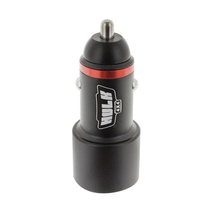 Dual USB in Car Socket Charger - USB Type C & QC3.0 - Aux 12v Socket - Hulk 4x4