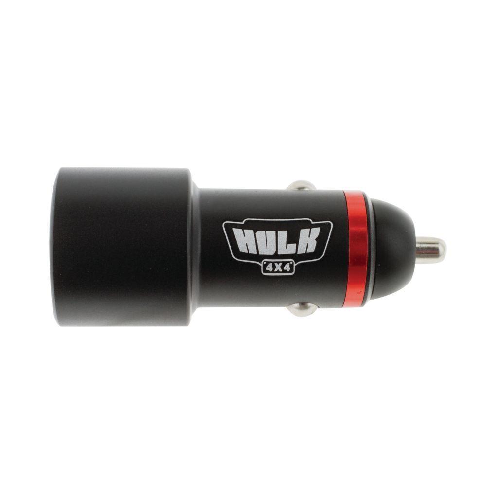Dual USB in Car Socket Charger - USB Type C & QC3.0 - Aux 12v Socket - Hulk 4x4