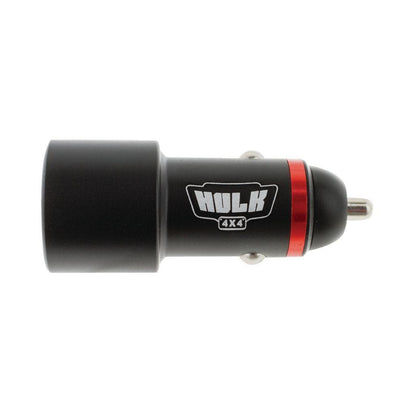 Dual USB in Car Socket Charger - USB Type C & QC3.0 - Aux 12v Socket - Hulk 4x4