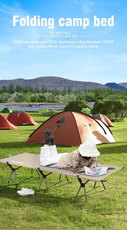 Folding Camping Bed Portable Outdoor Bed For Adults & Kids Camping Camp Stretcher