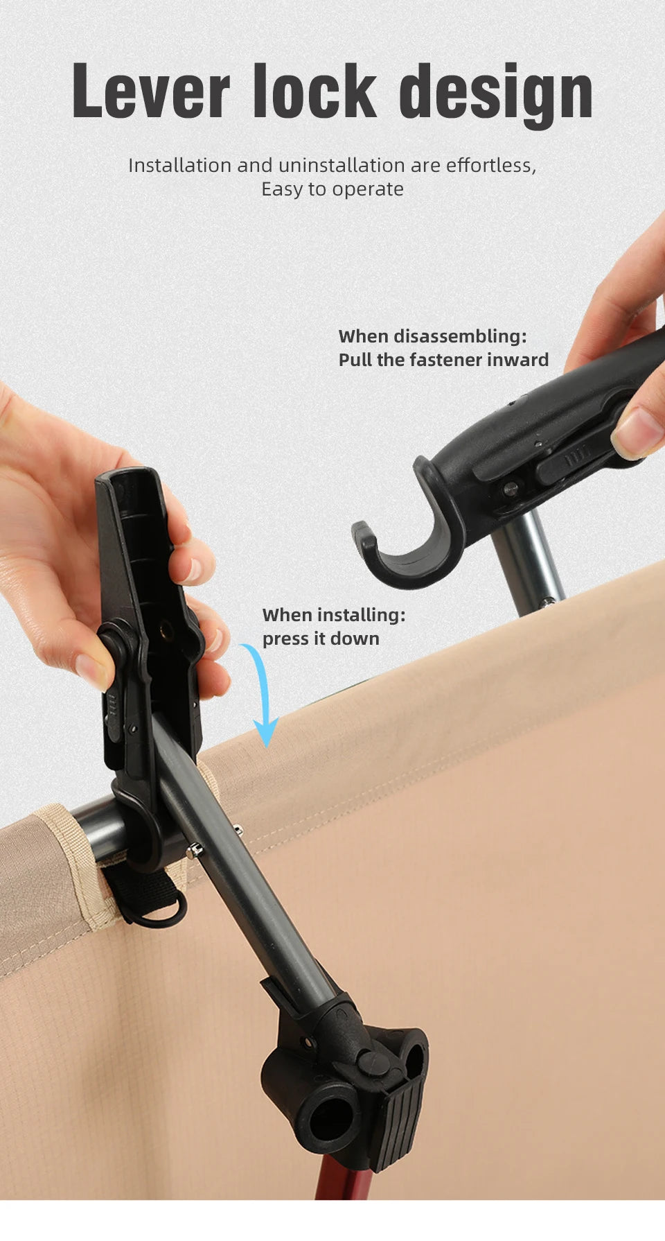 Folding Camping Bed Portable Outdoor Bed For Adults & Kids Camping Camp Stretcher