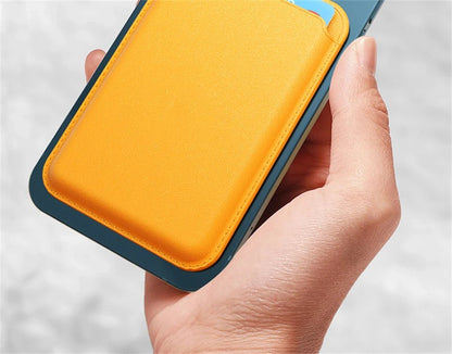 For Magsafe Magnetic Wallet Phone Case For iPhone 14 13 12 Pro Max Leather Card Holder Bag For iPhone 13 mini Cover Accessories - Open Cut Off - Grid