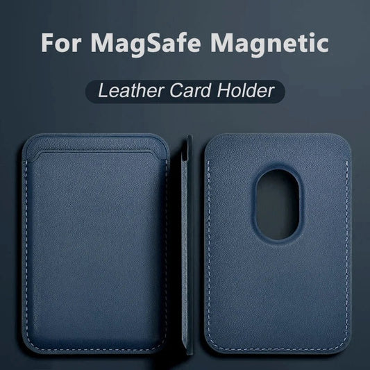 For Magsafe Magnetic Wallet Phone Case For iPhone 14 13 12 Pro Max Leather Card Holder Bag For iPhone 13 mini Cover Accessories - Open Cut Off - Grid