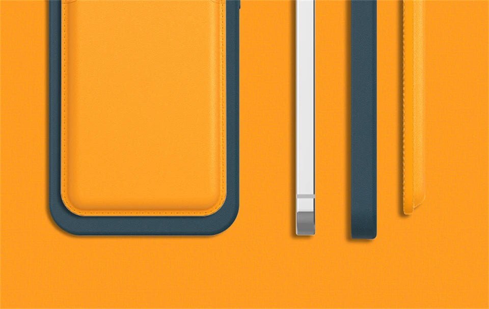 For Magsafe Magnetic Wallet Phone Case For iPhone 14 13 12 Pro Max Leather Card Holder Bag For iPhone 13 mini Cover Accessories - Open Cut Off - Grid