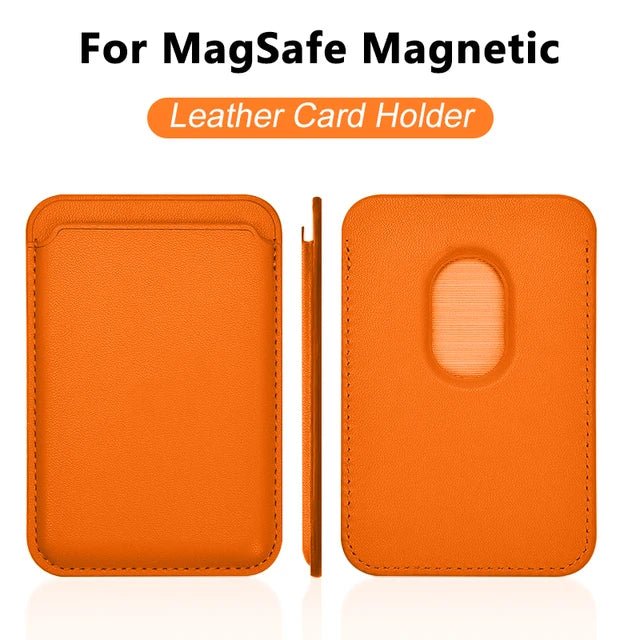 For Magsafe Magnetic Wallet Phone Case For iPhone 14 13 12 Pro Max Leather Card Holder Bag For iPhone 13 mini Cover Accessories - Open Cut Off - Grid