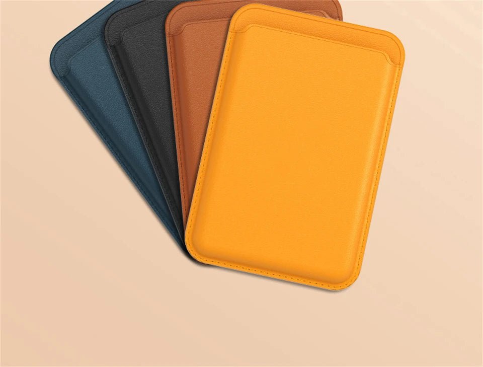 For Magsafe Magnetic Wallet Phone Case For iPhone 14 13 12 Pro Max Leather Card Holder Bag For iPhone 13 mini Cover Accessories - Open Cut Off - Grid