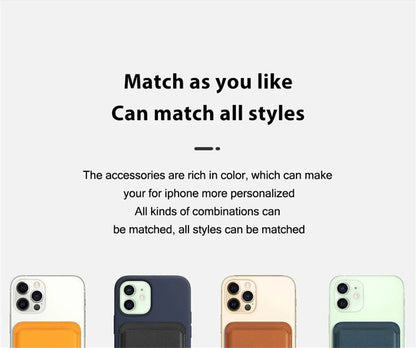 For Magsafe Magnetic Wallet Phone Case For iPhone 14 13 12 Pro Max Leather Card Holder Bag For iPhone 13 mini Cover Accessories - Open Cut Off - Grid
