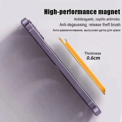 For Magsafe Magnetic Wallet Phone Case For iPhone 14 13 12 Pro Max Leather Card Holder Bag For iPhone 13 mini Cover Accessories - Open Cut Off - Grid