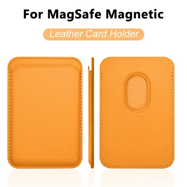 For Magsafe Magnetic Wallet Phone Case For iPhone 14 13 12 Pro Max Leather Card Holder Bag For iPhone 13 mini Cover Accessories - Open Cut Off - Grid