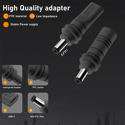 For Starlink Mini Cable 2M(6.6ft) Starlink Mini DC Power Type-C Input Replacement cable Waterproof Outerdoor Barrel Jack Chargin Starlink Cables & Adaptors