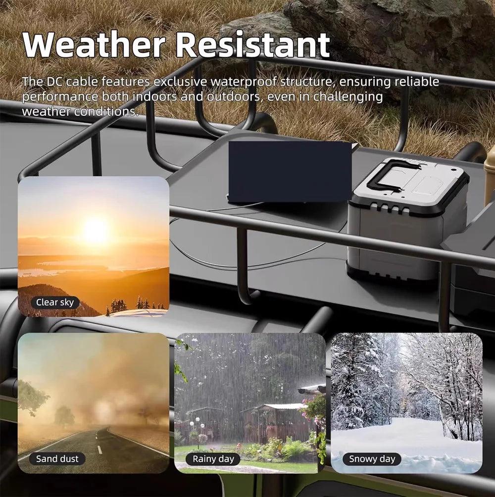 For Starlink Mini Cable 2M(6.6ft) Starlink Mini DC Power Type-C Input Replacement cable Waterproof Outerdoor Barrel Jack Chargin Starlink Cables & Adaptors