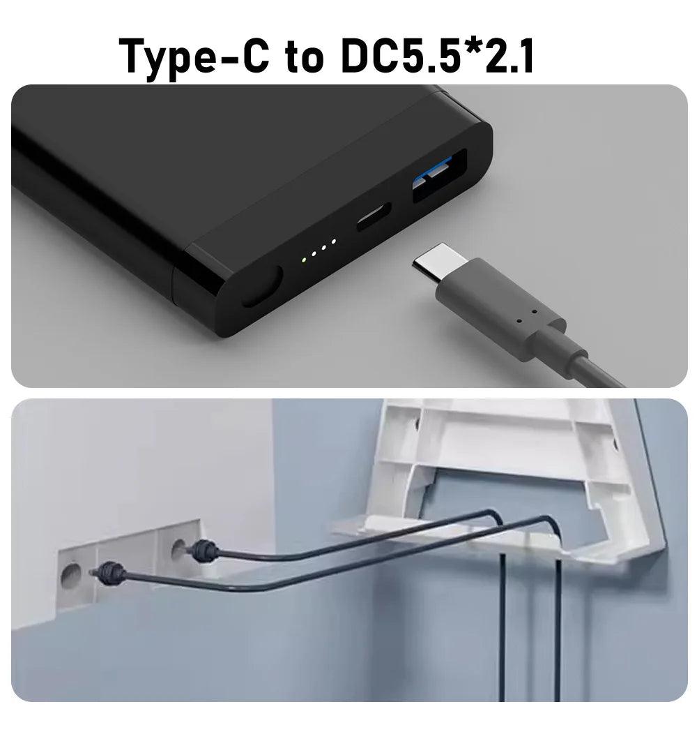 For Starlink Mini Cable 2M(6.6ft) Starlink Mini DC Power Type-C Input Replacement cable Waterproof Outerdoor Barrel Jack Chargin Starlink Cables & Adaptors