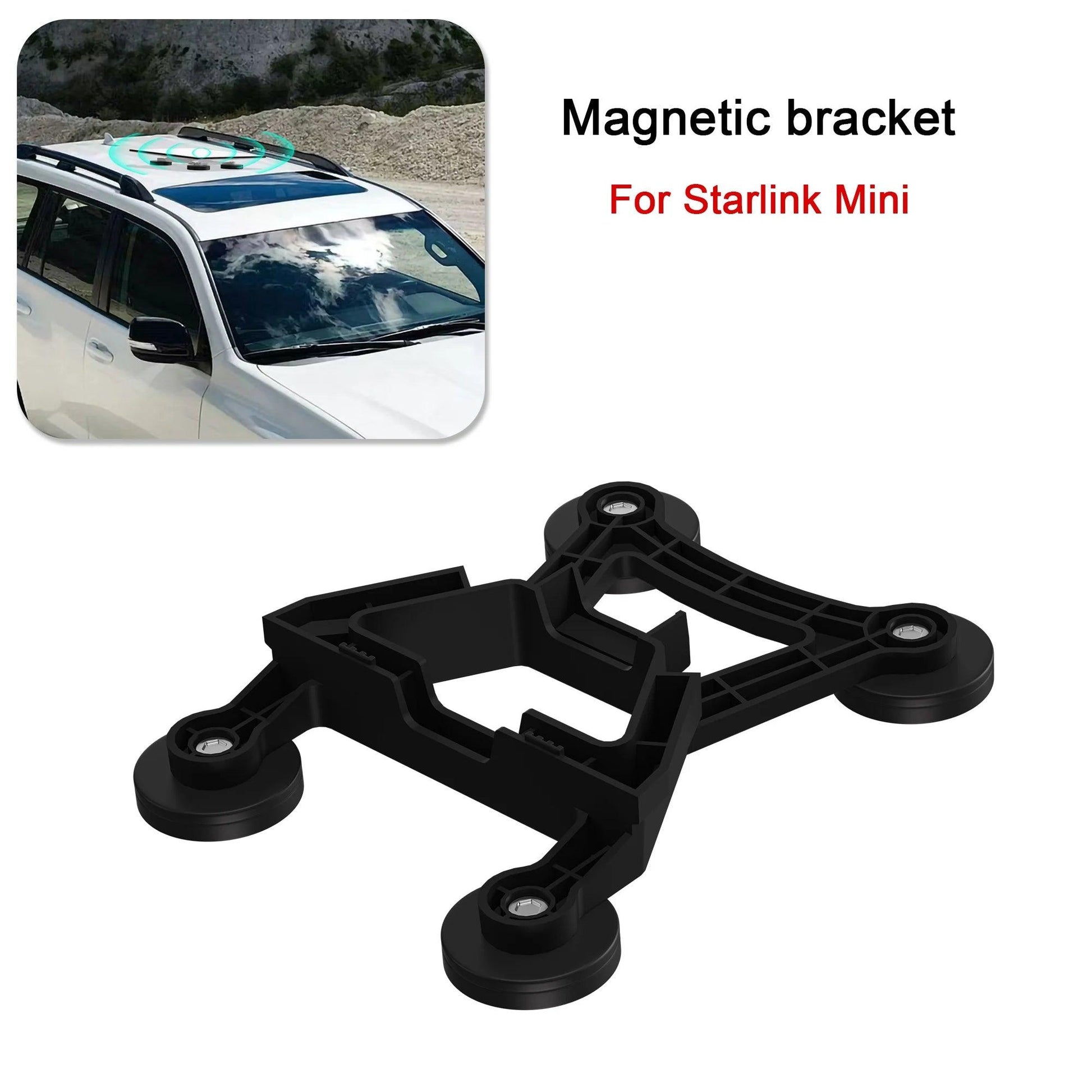 For Starlink Mini roof mounting bracket, 4 magnetic bases, magnetic mounting bracket for Starlink mini Internet kit satellites Starlink Mini Mount